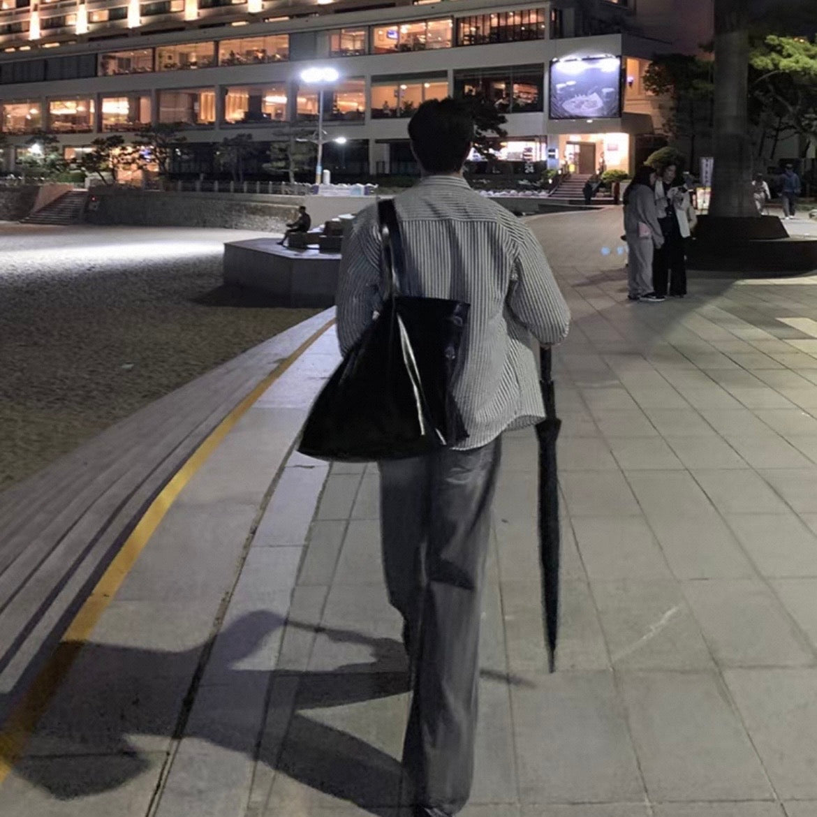 Oversized Striped Shirt Jacket