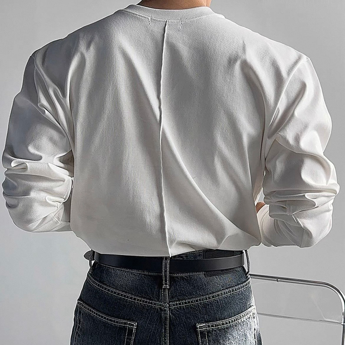 Minimal Line Long Sleeve T-Shirt