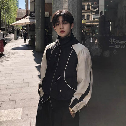 Contrast Piping Track Jacket