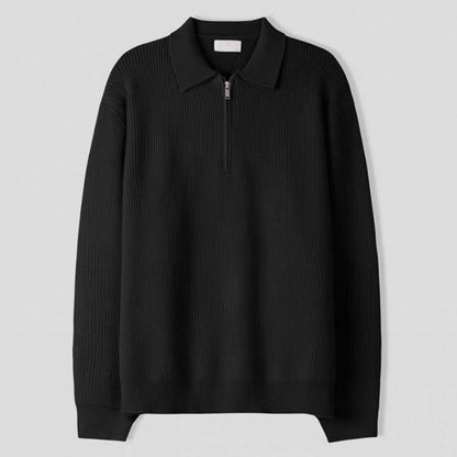 Lazy Half-Zip Knit Sweater
