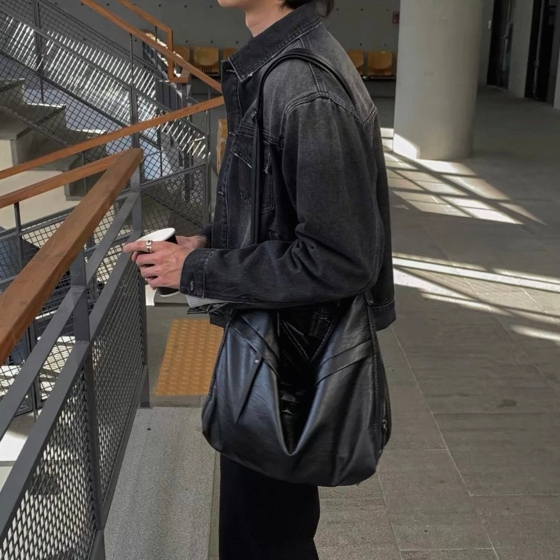 Washed Black Denim Jacket