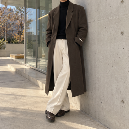 Tweed trench coat