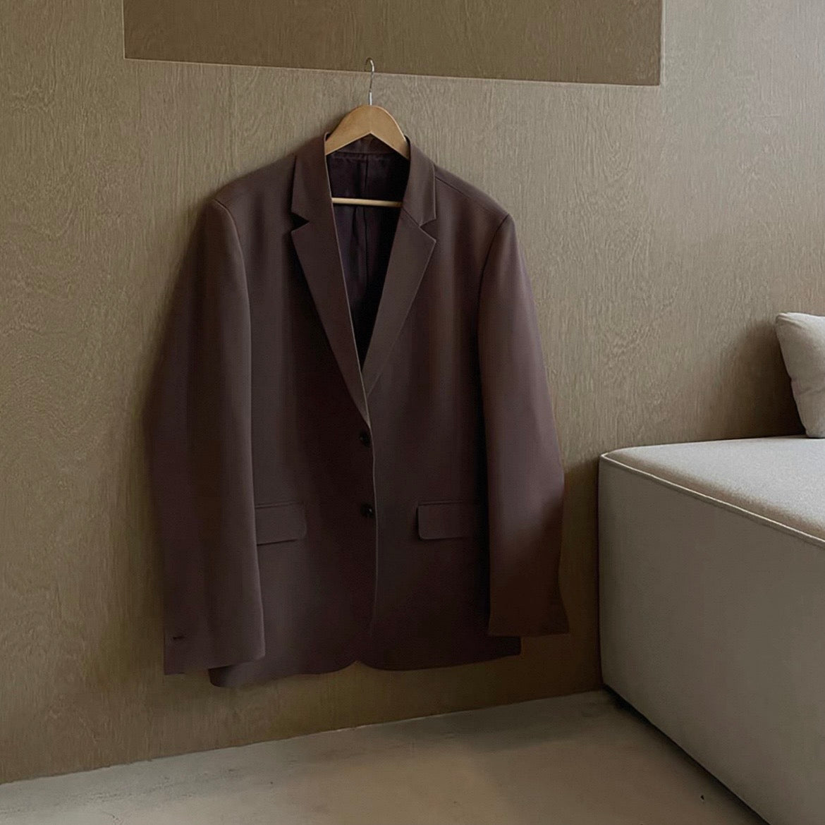 Casual Solid Color Jacket Setup