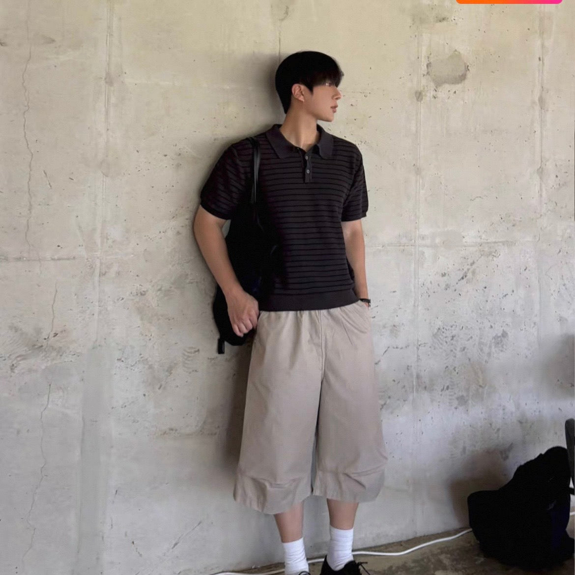 Casual Striped Polo Shirt