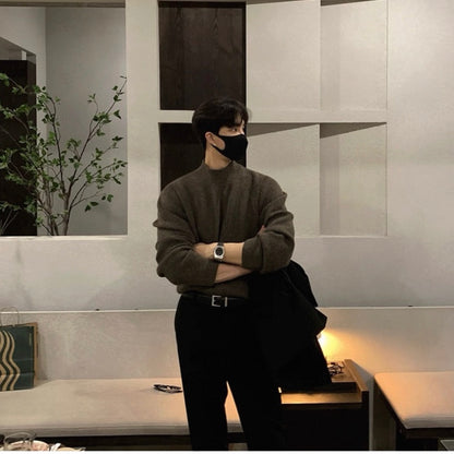 Men's Knit Turtleneck Sweater