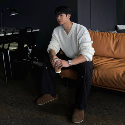 Men's V-Neck Knit Sweater