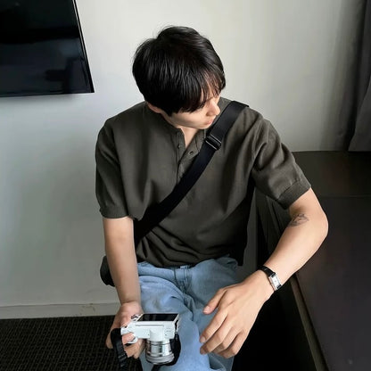 Korean Trendy Henry T-shirts