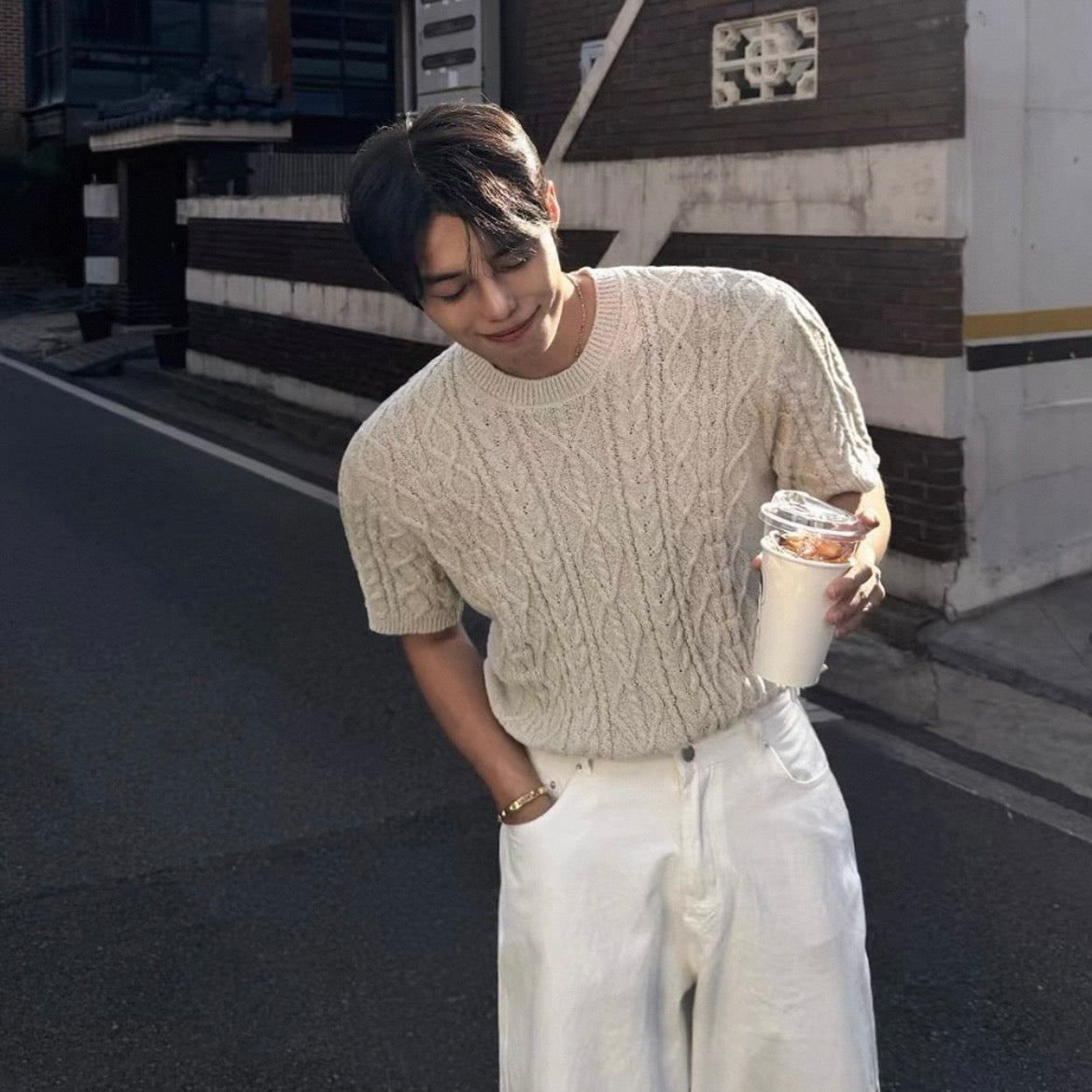 Loose Summer Knit T-Shirt