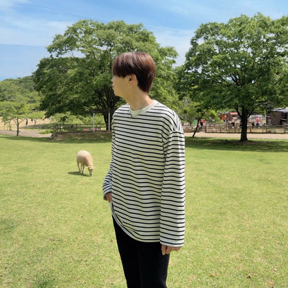 Casual Striped Long Sleeve T-Shirt