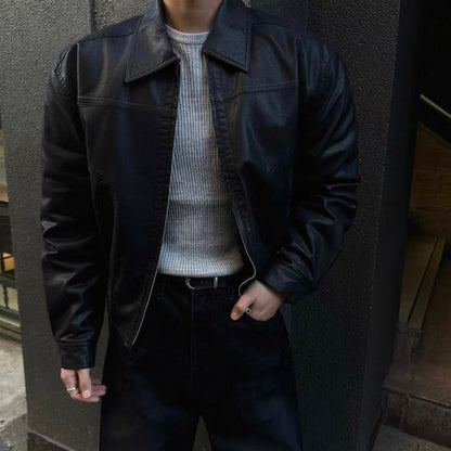 Vintage Leather Blouson Jacket