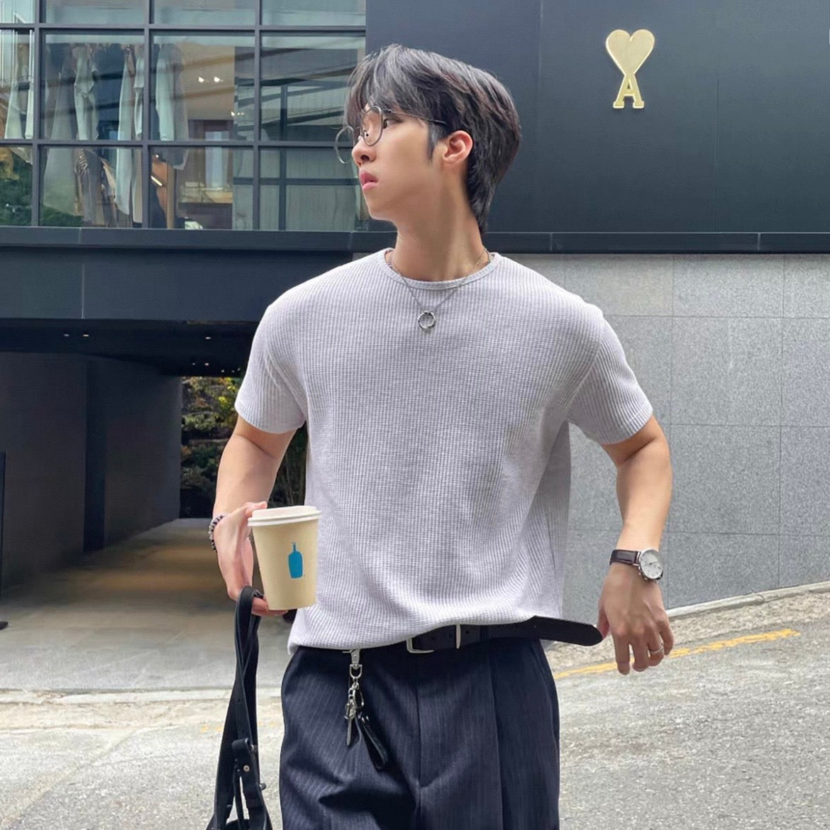 Minimalist Korean Waffle T-Shirt