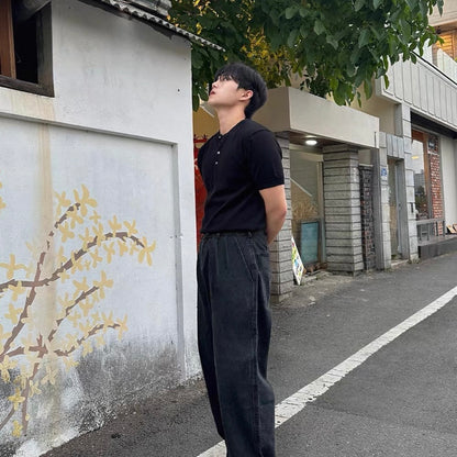 Slim Breathable Knitted T-Shirt