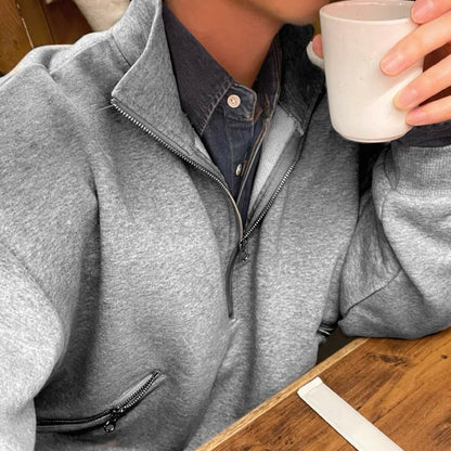 Vintage Wash Half-Zip Sweatshirt