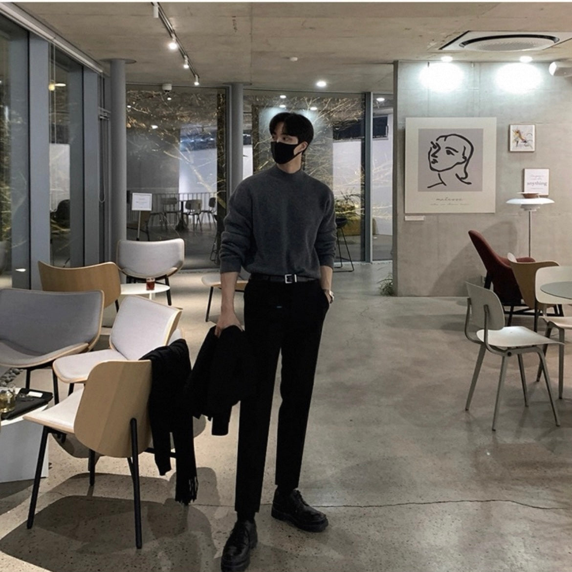 Men's Knit Turtleneck Sweater