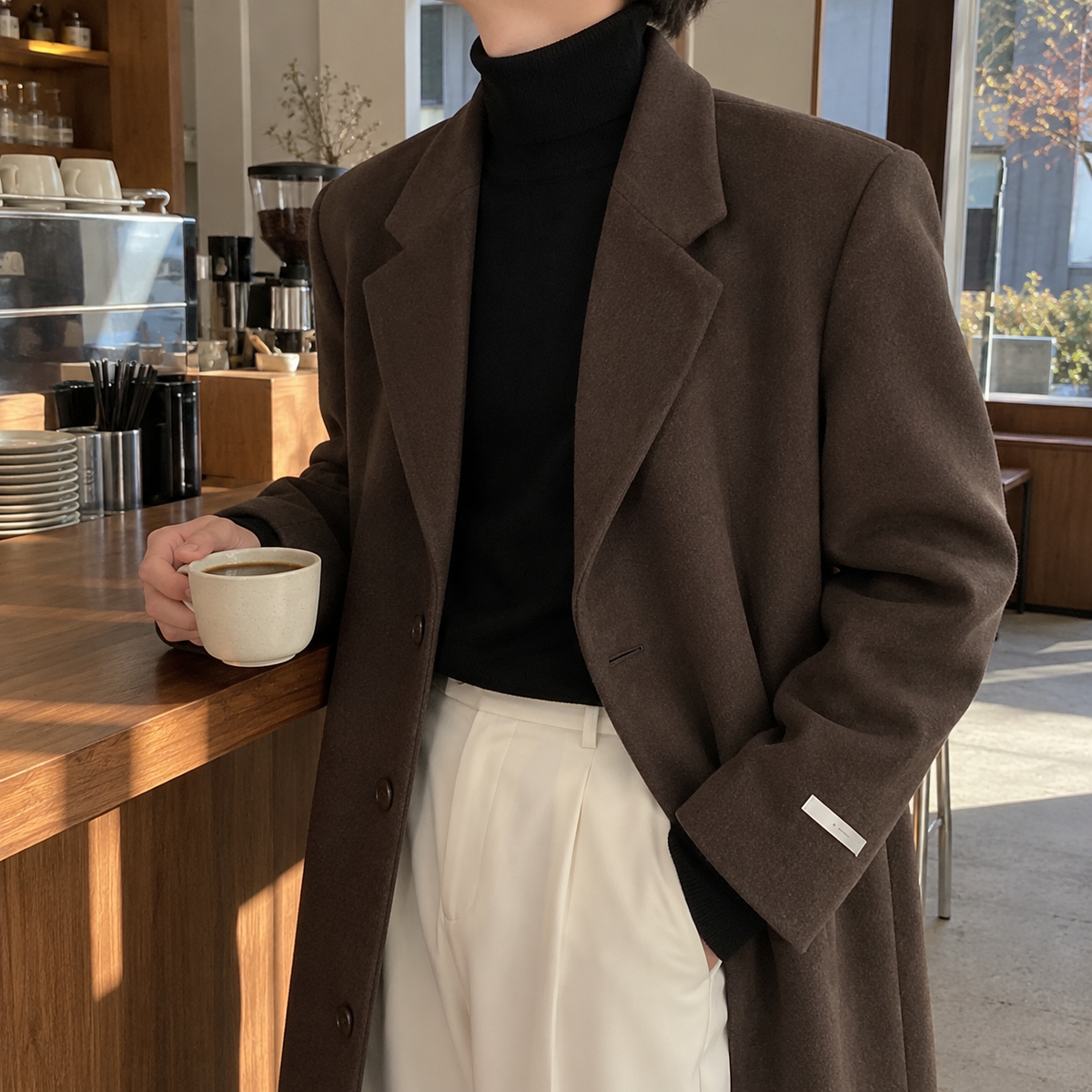 Tweed trench coat