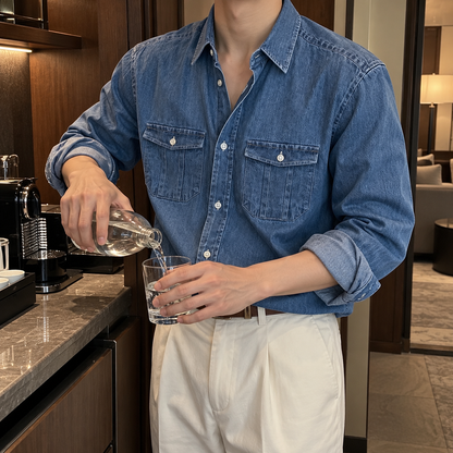 Fall Design Sense Lapel Shirt
