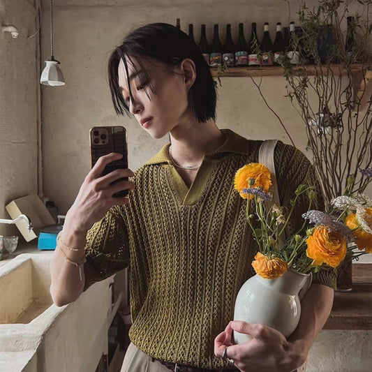 Vintage Cable-Knit T-Shirt