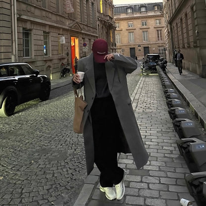 Men's Warm Wool Trench Coat