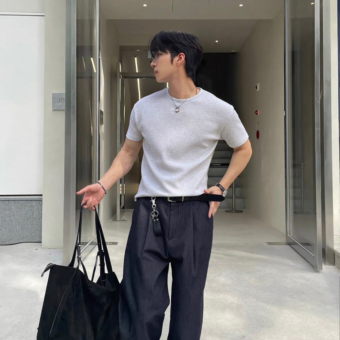 Minimalist Korean Waffle T-Shirt