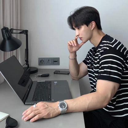 Loose Fit Black Striped Tee