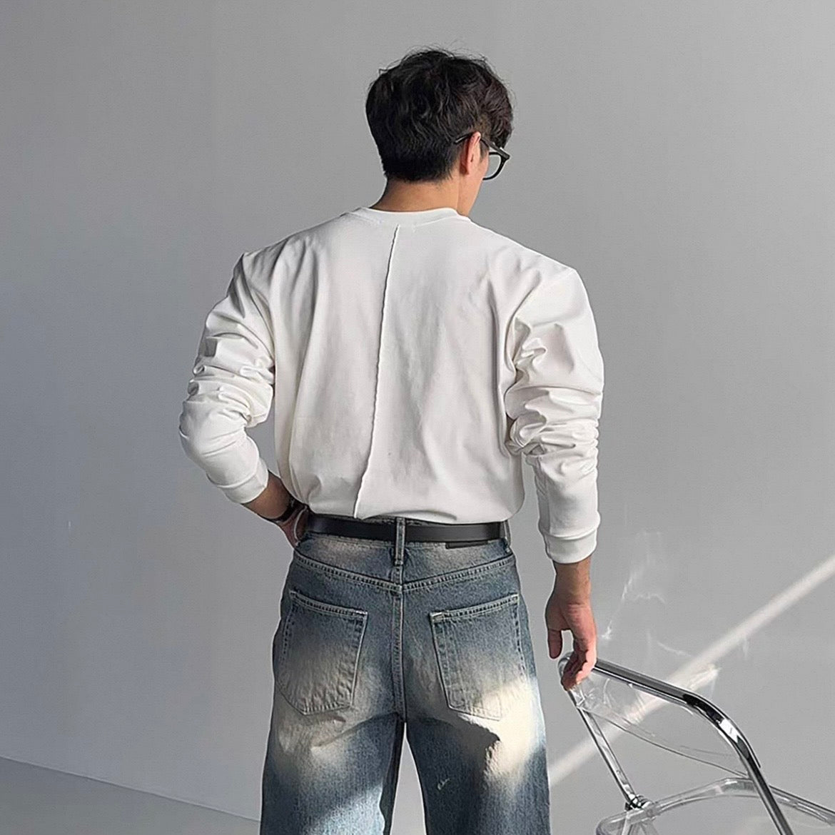Minimal Line Long Sleeve T-Shirt