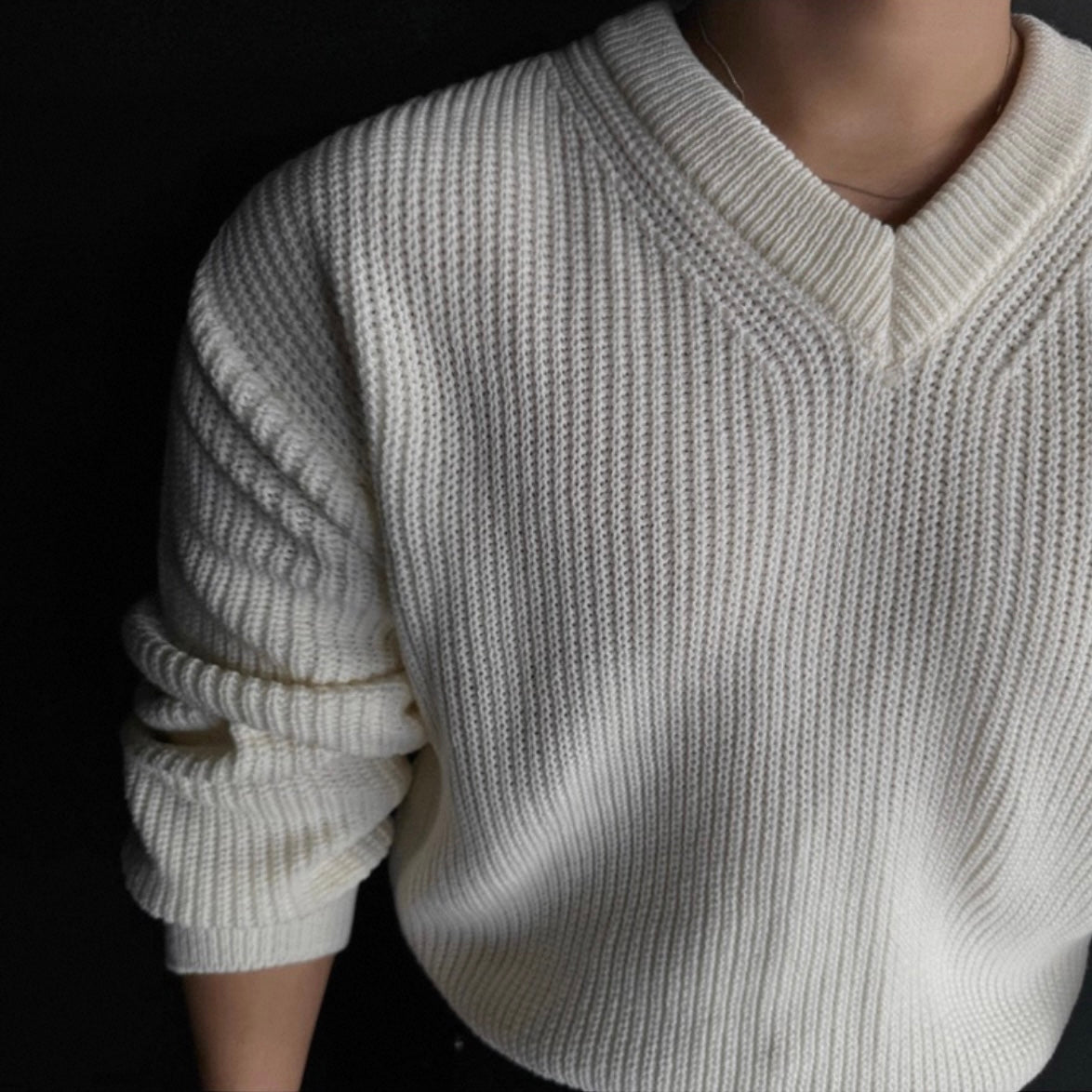 Men's V-Neck Knit Sweater