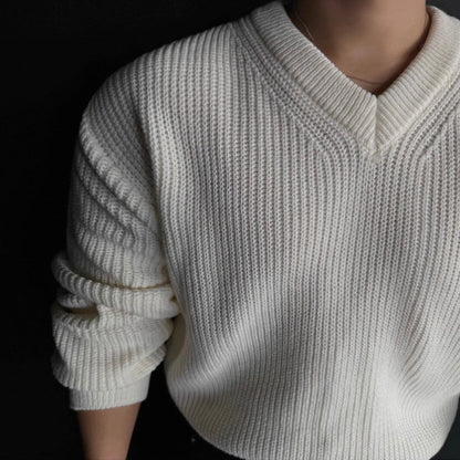Men's V-Neck Knit Sweater