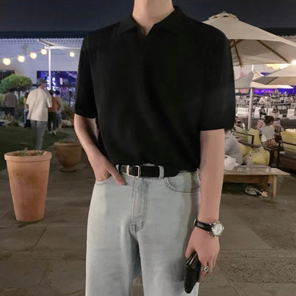 Minimal Knit Polo Shirt