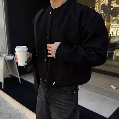 Minimal Collarless Blouson
