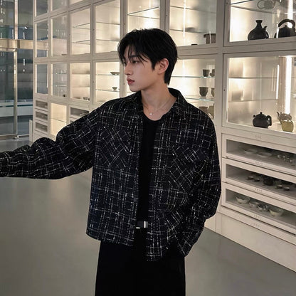 Black Check Tweed Jacket
