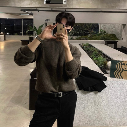 Men's Knit Turtleneck Sweater