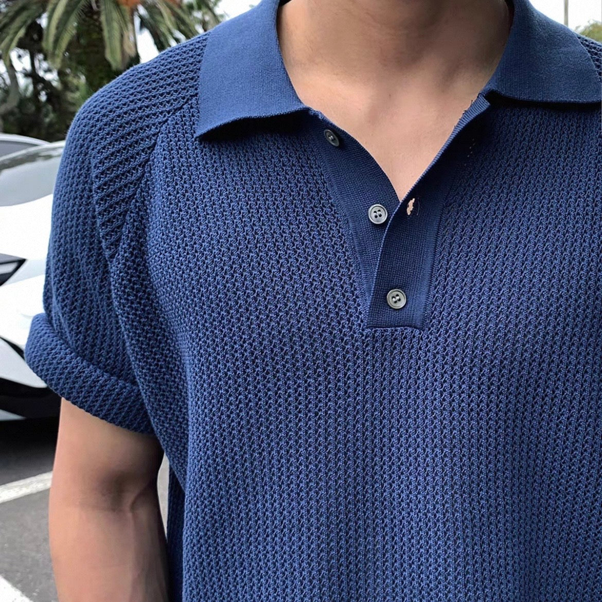 Summer Knit Polo Shirt
