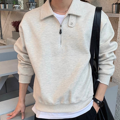 Collar Half-Zip Sweatshirt
