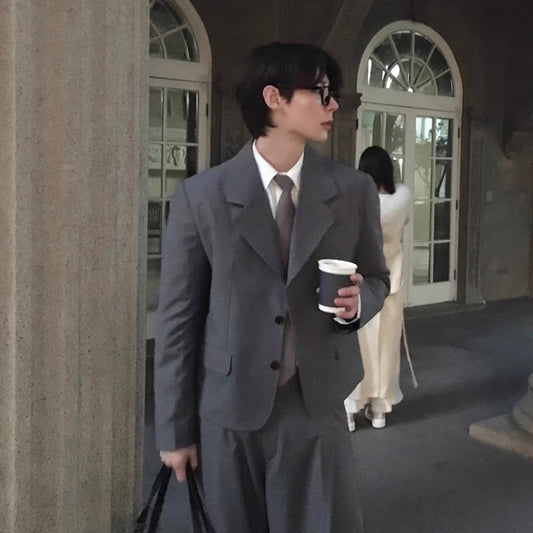 Casual Gray Suit Setup