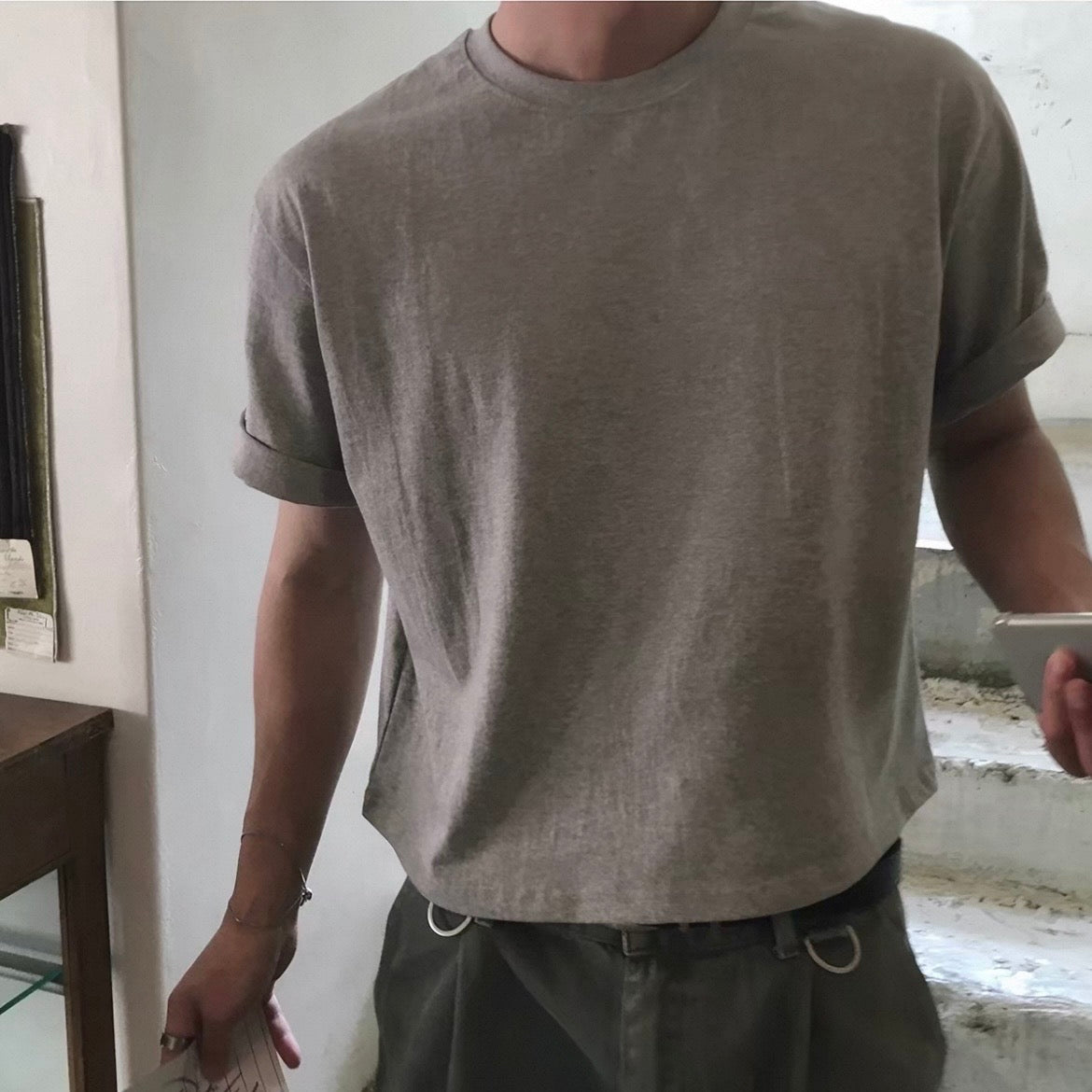 Korean Minimalist Cropped T-Shirt