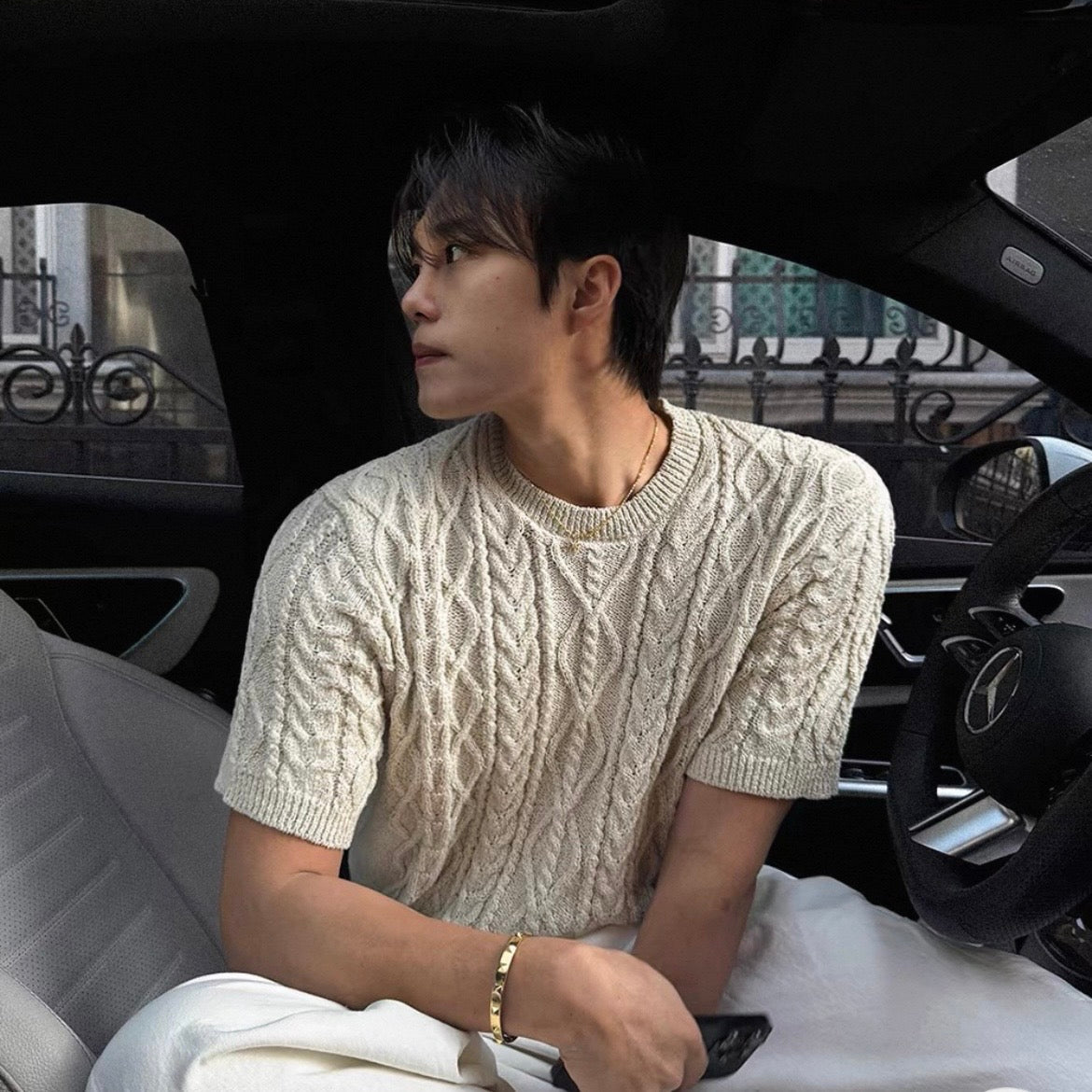 Loose Summer Knit T-Shirt