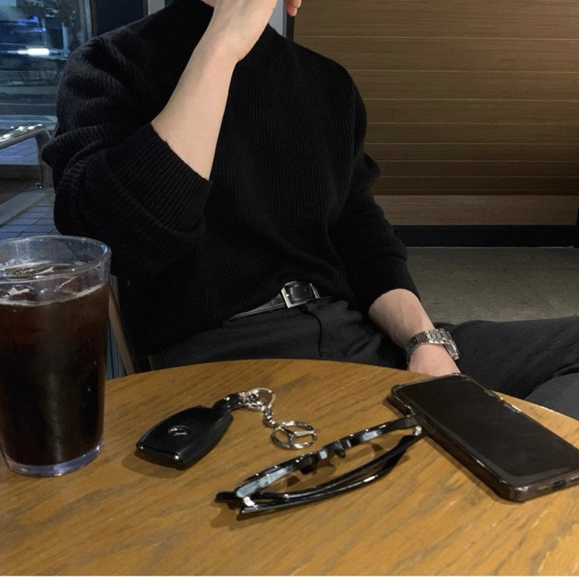 Men's Knit Turtleneck Sweater