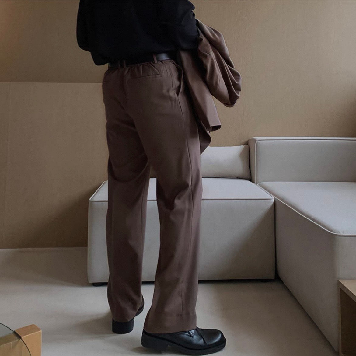 Casual Solid Color Jacket Setup