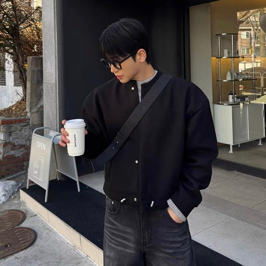 Minimal Collarless Blouson