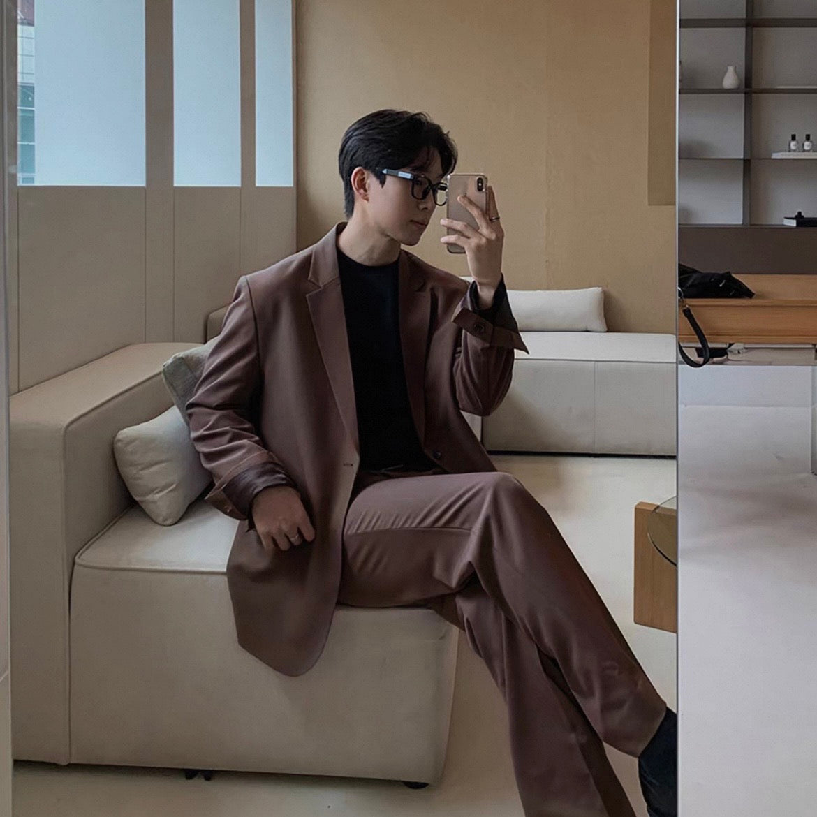 Casual Solid Color Jacket Setup