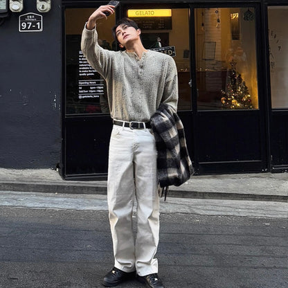 Loose Knit Henry Sweater