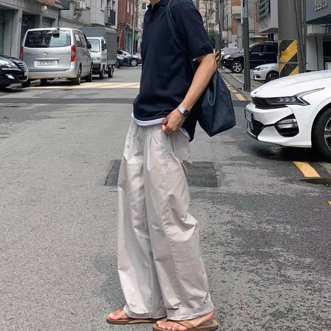 Korean Wide-Leg Sports Pants