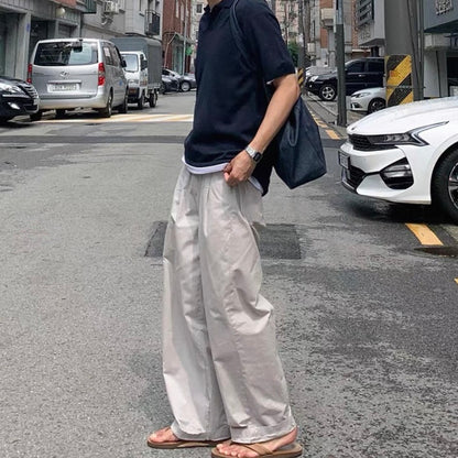 Korean Wide-Leg Sports Pants