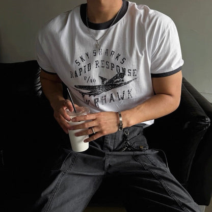 Retro Color Block T-Shirt