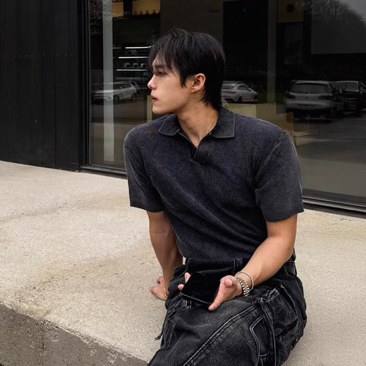 Vintage Knit Polo Shirt