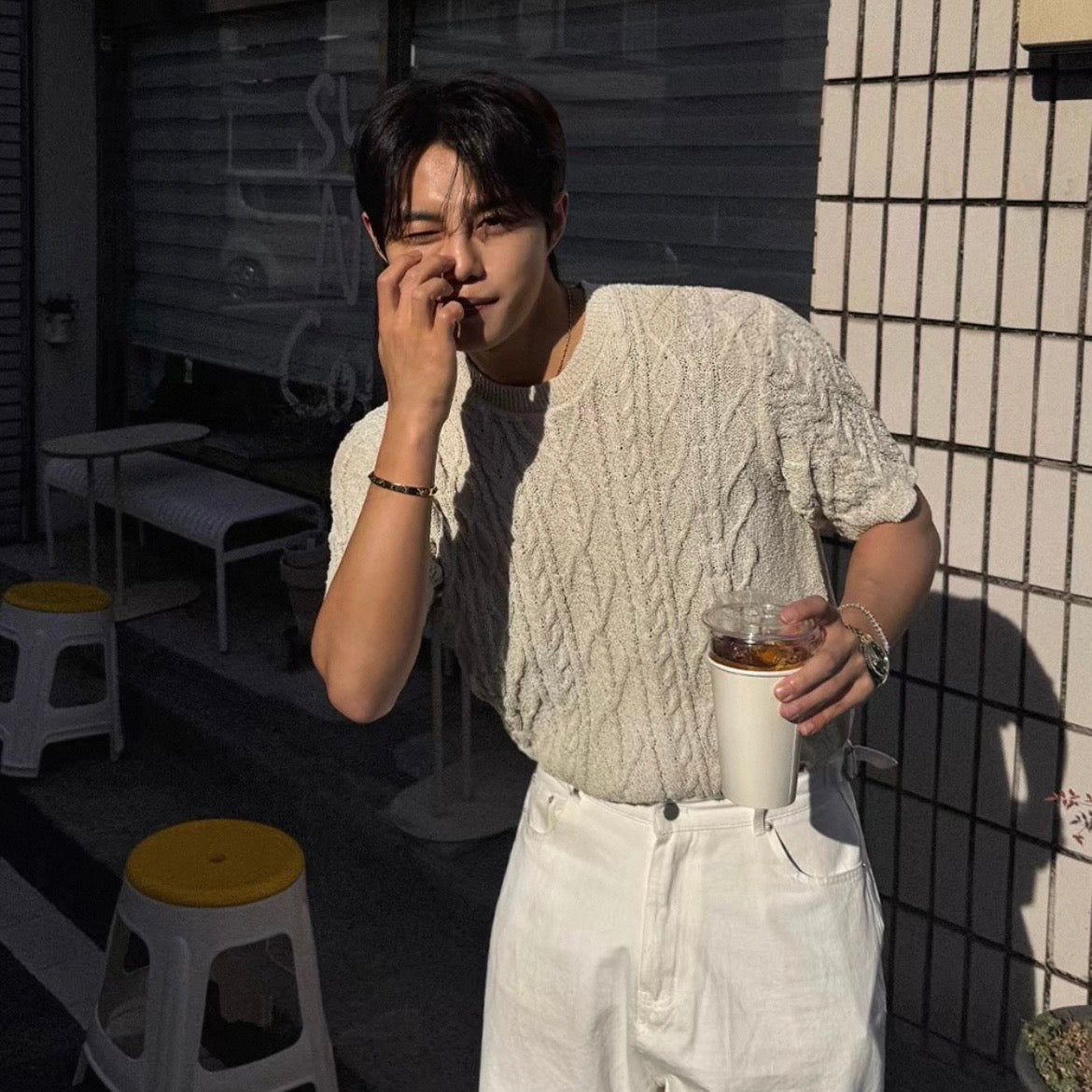Loose Summer Knit T-Shirt