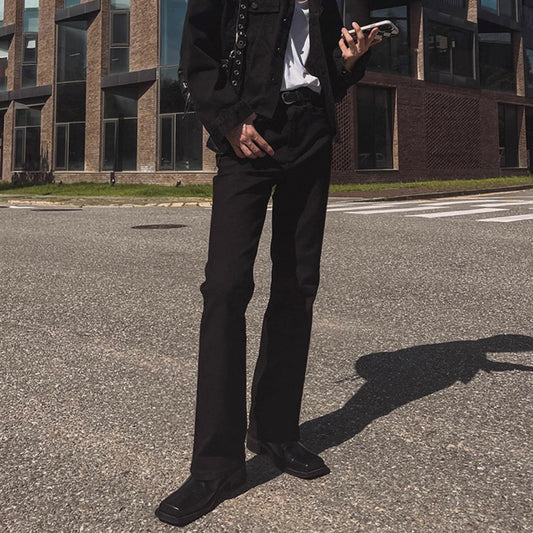 Slim Fit Black Flare Jeans