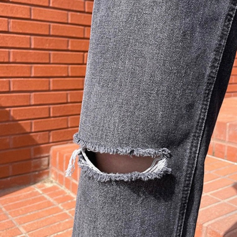 Retro Ripped Loose Jeans