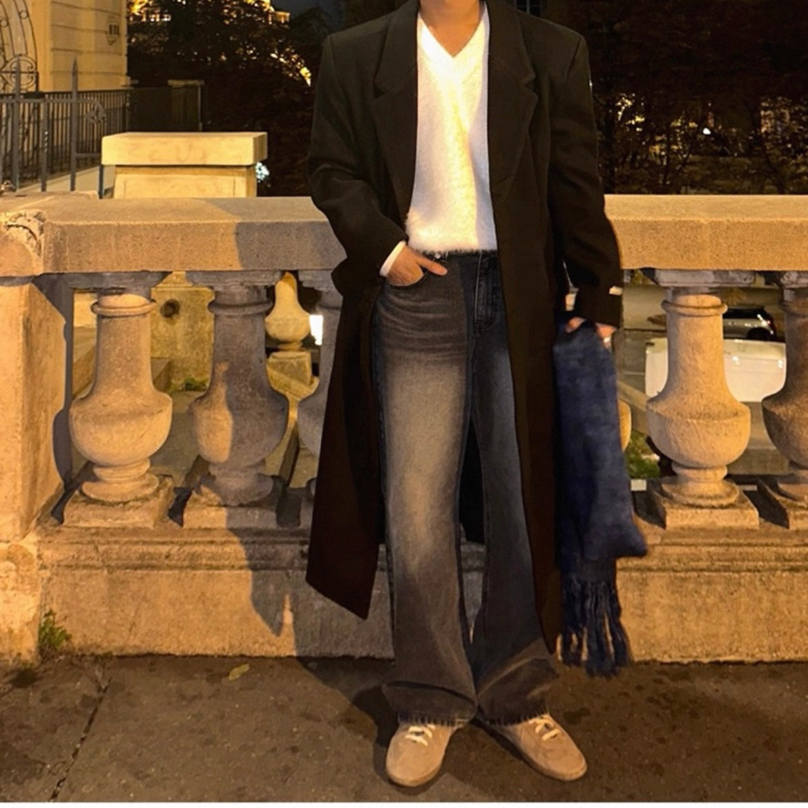 Men's Warm Wool Trench Coat