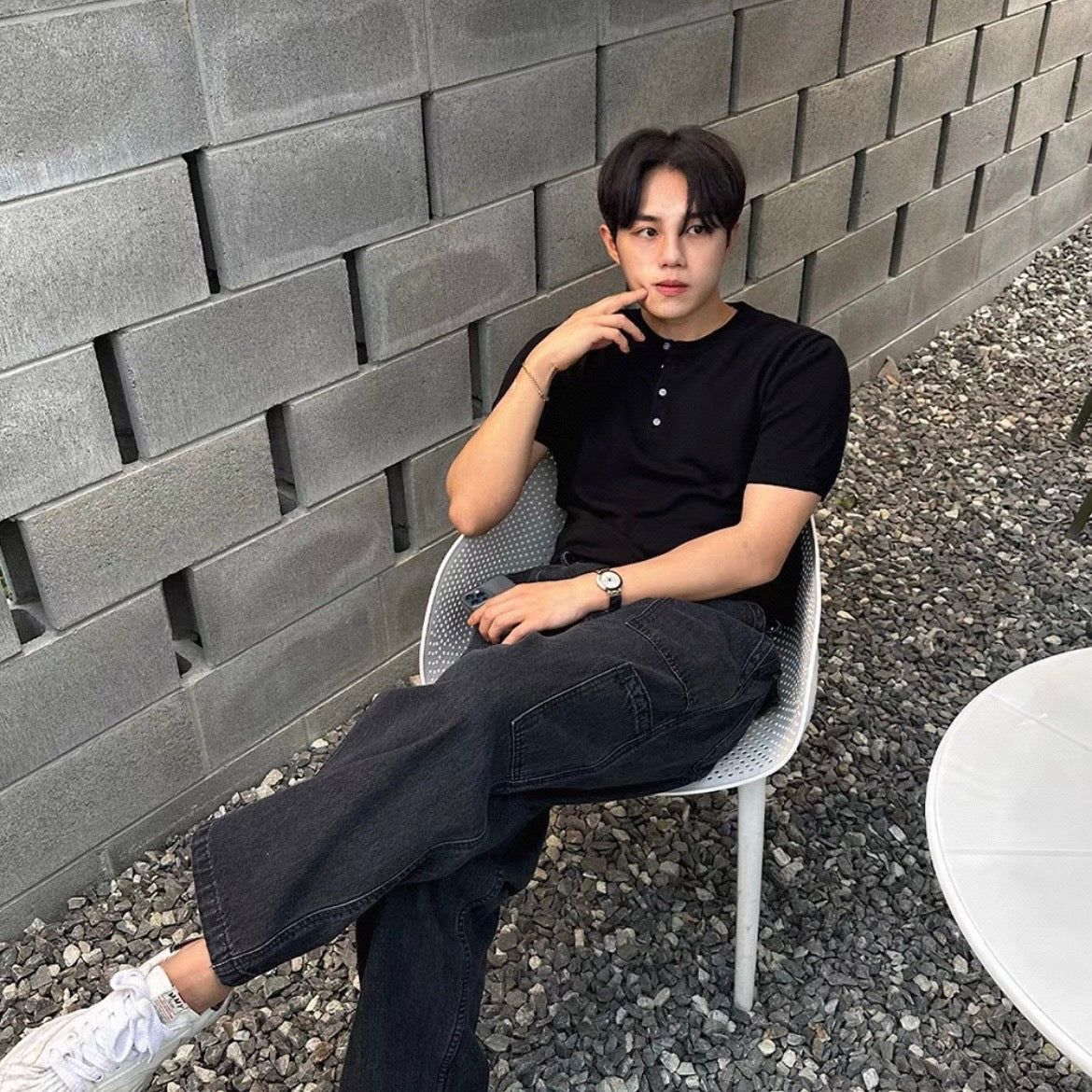 Slim Breathable Knitted T-Shirt